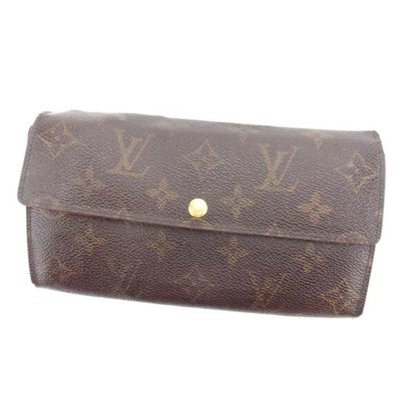 Louis Vuitton Wallet Purse Long Wallet Monogram Brown Woman Authentic Used Y5914 - Picture 1 of 6